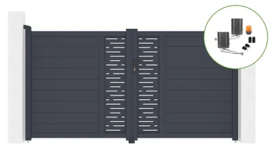 Produktbild von Flügeltor elektrisch 3m ARLBERG H.160cm + Drehtorantrieb BUNKER B500