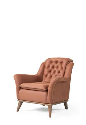 Produktbild von Sessel Modern Holz Design Wohnzimmer Möbel Orange farbe Luxus Stil