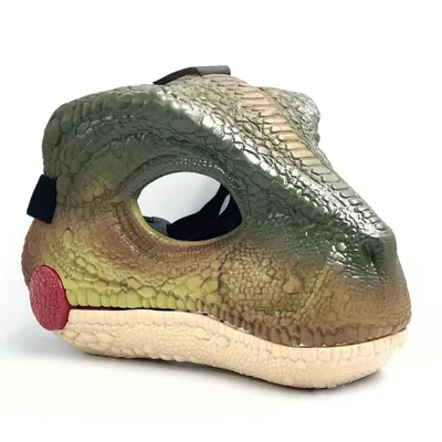 Zdjęcie produktu dla Elektryczna maska symulująca dinozaura. Maska dinozaura inspirowana filmem Jurassic World ze światłami, krzykami, realistycznymi teksturami i kolorami. Maska dinozaura od 7 lat do kostiumów i odgrywania ról