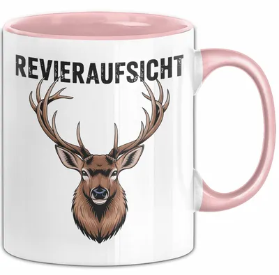 Produktbild von Hirschjäger Jagd Tasse Geschenk Bezirksaufsicht Spruch (Rosa)
