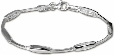 Productafbeelding van SilberDream damesarmband, design, mat zilver, 19,3 cm, zilver, SDA404