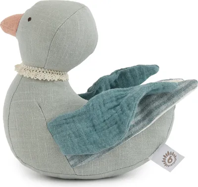 Produktbild von Bieco Enten Kuscheltier | 20 cm | Leinen & Baumwoll Kuscheltier für Babys | Stuffed Animal | Ente Stofftier Baby | Baby Kuscheltiere | Plüsch Ente aus Leinenstoff & Musselin | Baby Kuscheltier Ente