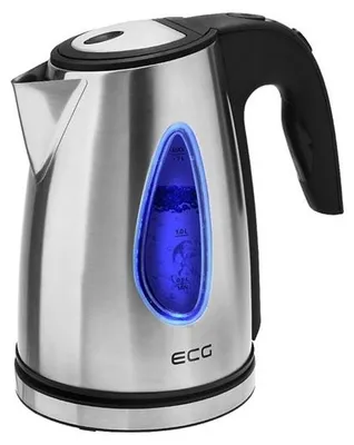 Zdjęcie produktu dla ECG RK 1740, 1,7 l, 2000 W, Czarny, Stal nierdzewna, Plastik, Stal nierdzewna, Wskaźnik poziomu wody, Zabezpieczenie przed przegrzaniem