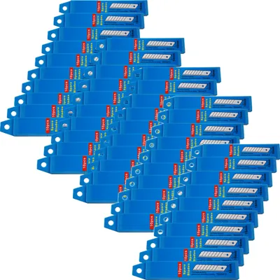 Produktbild von Cuttermesser Klingen 18mm Ersatzklingen Abbrechklingen Teppichmesser, Ersatzklingen: 50 Pakete-500 Klingen