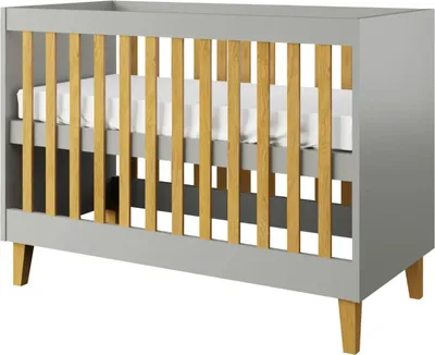 Zdjęcie produktu dla Łóżeczko dziecięce KUBI 120x60 szare