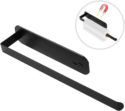 Immagine prodotto di Portarotolo magnetico da cucina Acciaio al carbonio - da appendere - senza forature - nero
