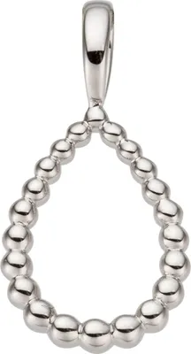 Produktbild von Anhänger Tropfen aus Kügelchen 585 Gold Weißgold Halsschmuck Damen