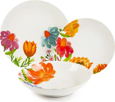 Zdjęcie produktu dla Zestaw naczyń Excelsa 18-częściowy, kolorowa porcelana Blossom