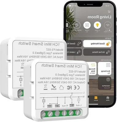 Immagine prodotto di Interruttore luci Smart Zigbee con mini modulo WiFi (hub richiesto); compatibile con le app Smart Life/Tuya, Alexa e Google Home