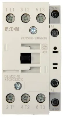 Zdjęcie produktu dla Moeller DILM32-10(230V50HZ,240V60HZ), Czarny, Biały, 0.75 - 16 mm², IEC/EN 60947-4-1; UL 60947-4-1; CSA - C22.2 No. 60947-4-1-14; CE marking, 400 V, 230 V, 50/60 Hz