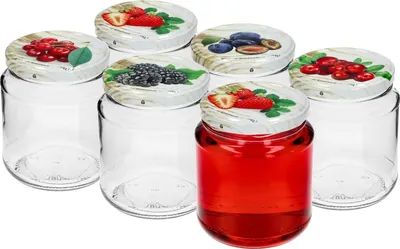 Produktbild von 6 Stück 580ml Vorratsgläser-Sturzgläser Set mit Schraubverschluss Einweckgläser