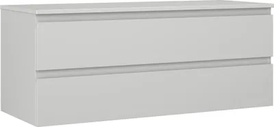 Produktbild von Mexen Orio Badezimmerschrank 120 cm mit Arbeitsplatte, 2 Schubladen, grau matt - 91A10-12047-2-BFFC62