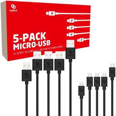 Immagine prodotto di Confezione da 5 cavi Micro-USB