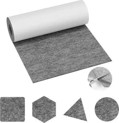 Immagine prodotto di Aopunly Felt glides autoadesivo 50x150cm Felt autoadesivo protezione del pavimento per i mobili Glides mobili Grigio
