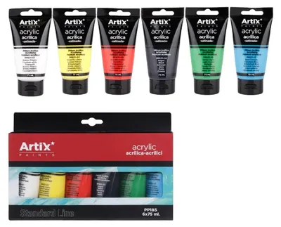 Immagine prodotto di Set di colori acrilici Artix 6x75 ml