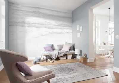 Produktbild von Komar Vlies Fototapete - Silver Beach - Größe: 400 x 280 cm (Breite x Höhe) - 4 Bahnen, Wohnzimmer, Schlafzimmer, Tapete