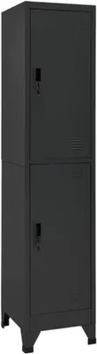 Produktbild von Aktenschrank mit 2 Schlössern, 180 cm hoch, Aktenschränke für Heimbüro, vertikaler Metall-Aktenschrank, Büro-Aufbewahrungsschrank, Organizer für Brief/Legal/A4/F4 (Anthrazit)