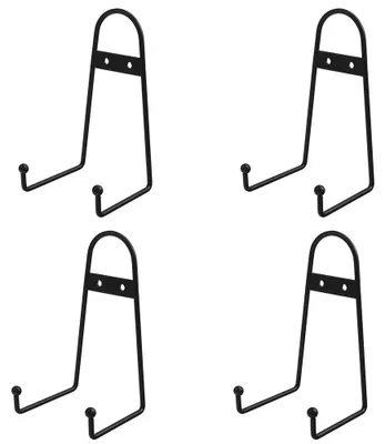 Metall-Wandstaffelei 15 cm, schwarz, 4 Stück, Plattenhalter