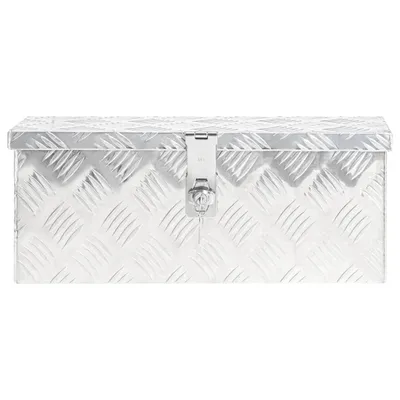 Produktbild von vidaXL Aufbewahrungsbox Silbern 50x15x20,5 cm Aluminium