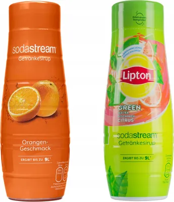 Image de Sodastream sirop set orange 440ml Lipton thé vert 440ml sirop pour boissons