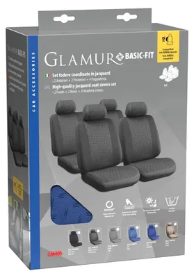 Produktbild von LAMPA Glamur Sitzschonbezug Vorne und Hinten Polyester Blau Sitzbezug
