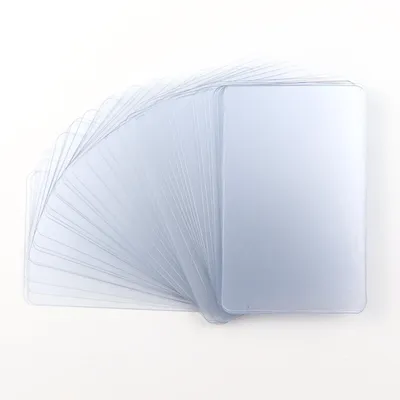50 DIY Visitenkarten, transparent matt, PVC, 8,6 x 5,4 cm