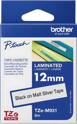Produktbild von Brother TZE-M931 Etiketten erstellendes Band schwarz auf silber