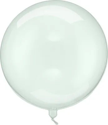 Folienballon rund 40cm Transparent Grün