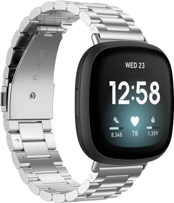 Obrázok produktu pre Pre Fitbit Versa 4 + 3 / Sense 1 + 2 Oceľový náhradný náramok Silver Smart Watch New