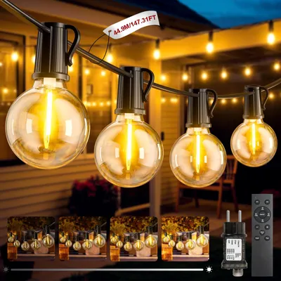 Lichterkette G40 LED, 44,9 m, 67 Lampen, warmweiß, wetterfest