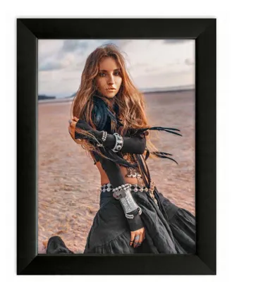Produktbild von Bilderrahmen „Korfu“ 30 × 40 cm – schwarz (MDF, polnischer Hersteller)