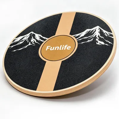 Immagine prodotto di FunLife SUMMIT, tavola di equilibrio rotonda con design ispirato alle montagne – trainer per l'equilibrio a 360° realizzato in legno di betulla, ideale per il rafforzamento del core, la coordinazione e la stabilità, con una capacità di carico fino a 100 kg