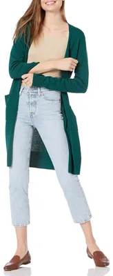 Zdjęcie produktu dla A. Lekki, dłuższy kardigan damski Essentials (dostępny w rozmiarach plus size), kolor ciemny
