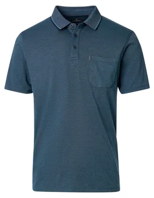 Produktbild von CasaModa XXL Poloshirt petrolblau melange easy care
