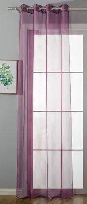 Ösenvorhang transparent Uni, lila, 225x140 cm, 1 Stück