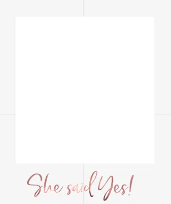 Immagine prodotto di Scatola per foto - Cornice per selfie She said Yes 50x59cm bianco / oro rosa