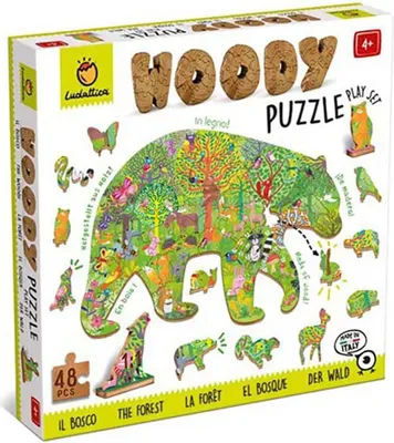 Produktbild von Ludattica Woody Das Waldpuzzle Grün  Grün One Size