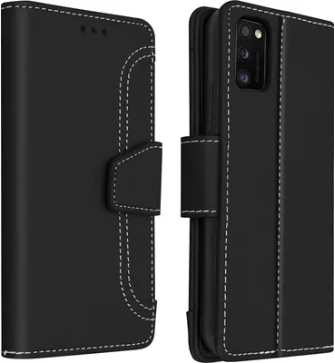 Obrázok produktu pre Avizar, ochranné puzdro s peňaženkou pre telefón Samsung Galaxy A41, čierna farba
