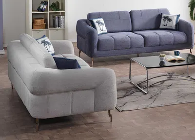 Produktbild von Elegantes Set: 2 Sofas mit 3 Sitzen für modernes Interieur