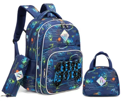 Image de Sac à dos pour enfants avec fonction anti-stress, couleur bleue