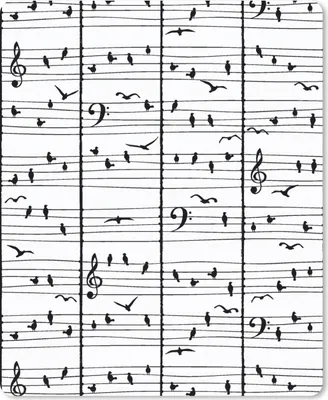 Produktbild von MuchoWow® Mauspad Mousepad Muster - Vogel - Musik 30x40 cm - Mousepads - Maus Mat - Pad - Mausunterlage - Mausmatten