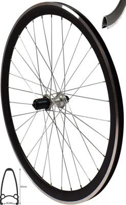 Produktbild von REDONDO 28 Zoll Hinterrad Laufrad V Profil Rennrad Felge Schwarz Silber