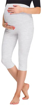 Produktbild von Be Mammy Damen 3/4 Umstandsleggings BE20-258 (Melange, XL)