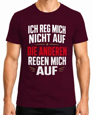 Imagen del producto de Camiseta para hombre con el texto "No me molesto. Los demás sí. Declaración. Sarcasmo", color burdeos, talla L