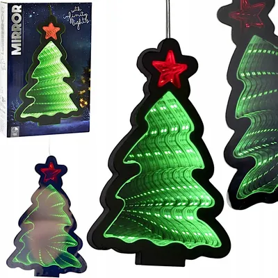 Produktbild von LED Weihnachtsbaum Fensterdeko mit 25 LEDs, Timer und Batteriebetrieb – Hängende Weihnachtsdeko