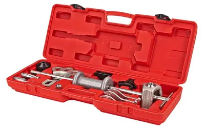 Produktbild von Radnaben- und Radlagerabzieher Satz - Werkzeugset mit Gleithammer - 17-teilig - Für Metall - Für Autoreparatur