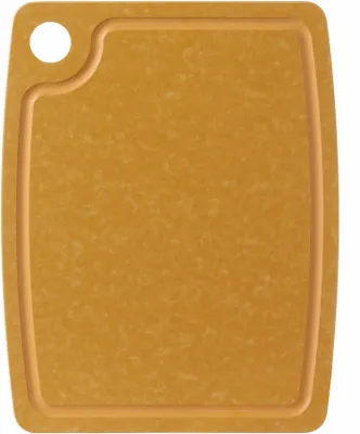 Imagen del producto de Tabla de cortar de fibra de madera, color marrón, 370 x 275 x (alto) 6 mm