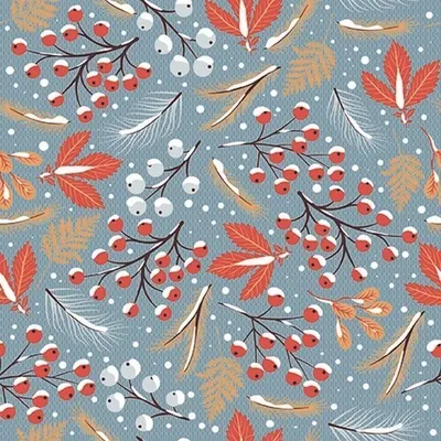 Obrázok produktu pre 20 obrúskov Aava - Listy a bobule na snehu 33x33cm