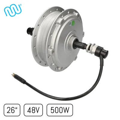 Obrázok produktu pre windmeile | motor v zadnom náboji e-bicykla, strieborný, 26", 48V/500W, e-bike, elektrobicykel, pedelec
