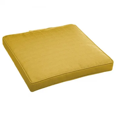 Zdjęcie produktu dla Poduszka na krzesło z zapięciem na rzep Korai musztardowy żółty - 40 × 40 × 4 cm - Hespéride